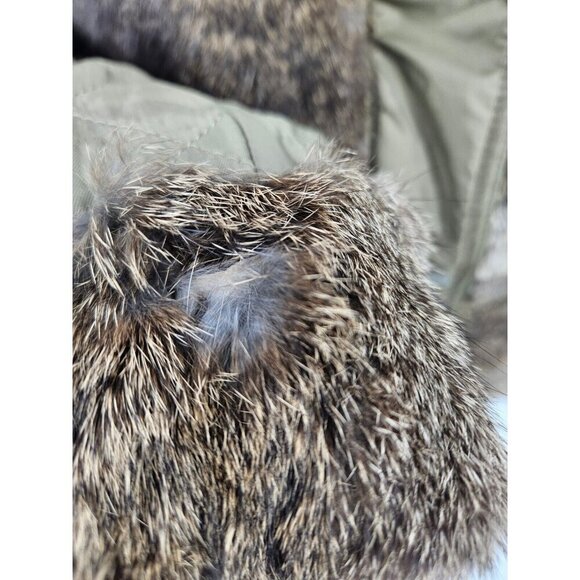 A Diamond in the Snow Jacket Womens 6 Fur Reversible Olive Green - Picture 9 of 9